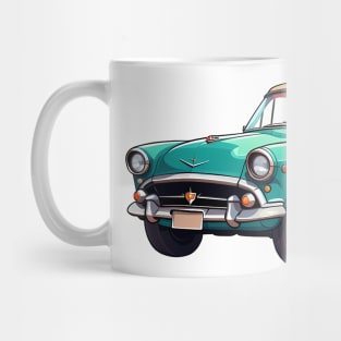 Colored Classic Car Design in Vibrant Vector Style Mug